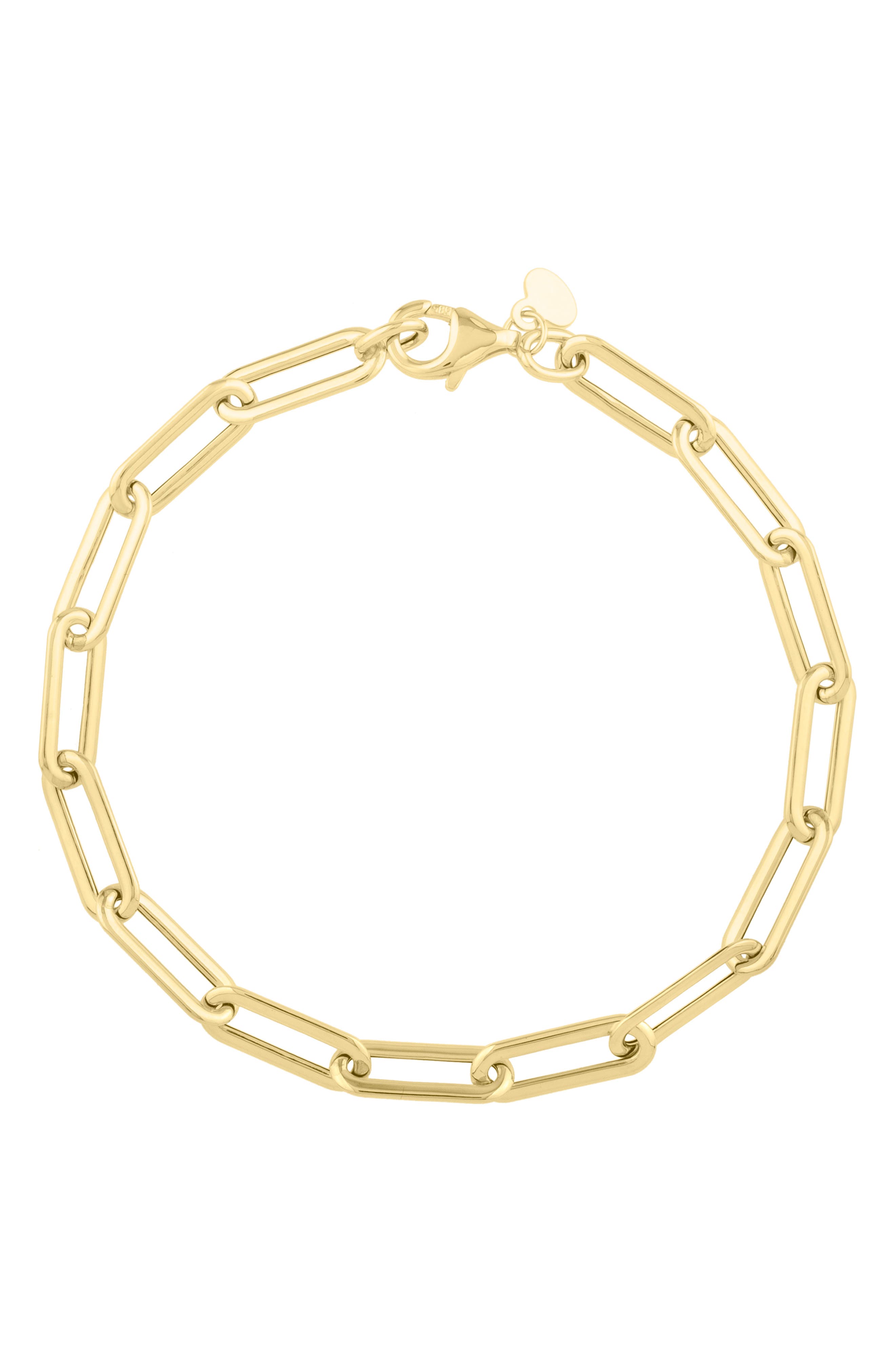 Queen Jewels Paper Clip Chain Bracelet