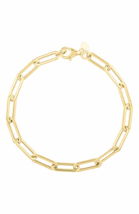 Queen Jewels Paper Clip Chain Bracelet