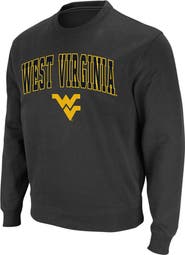 COLOSSEUM Men's Colosseum Charcoal West Virginia Mountaineers Arch & Logo Crew Neck Sweatshirt
