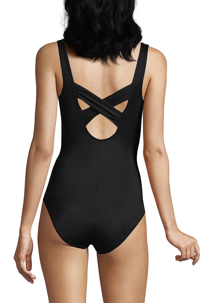SlenderSuit Carmela Underwire One Piece Swimsuit, Alternate, color, Black