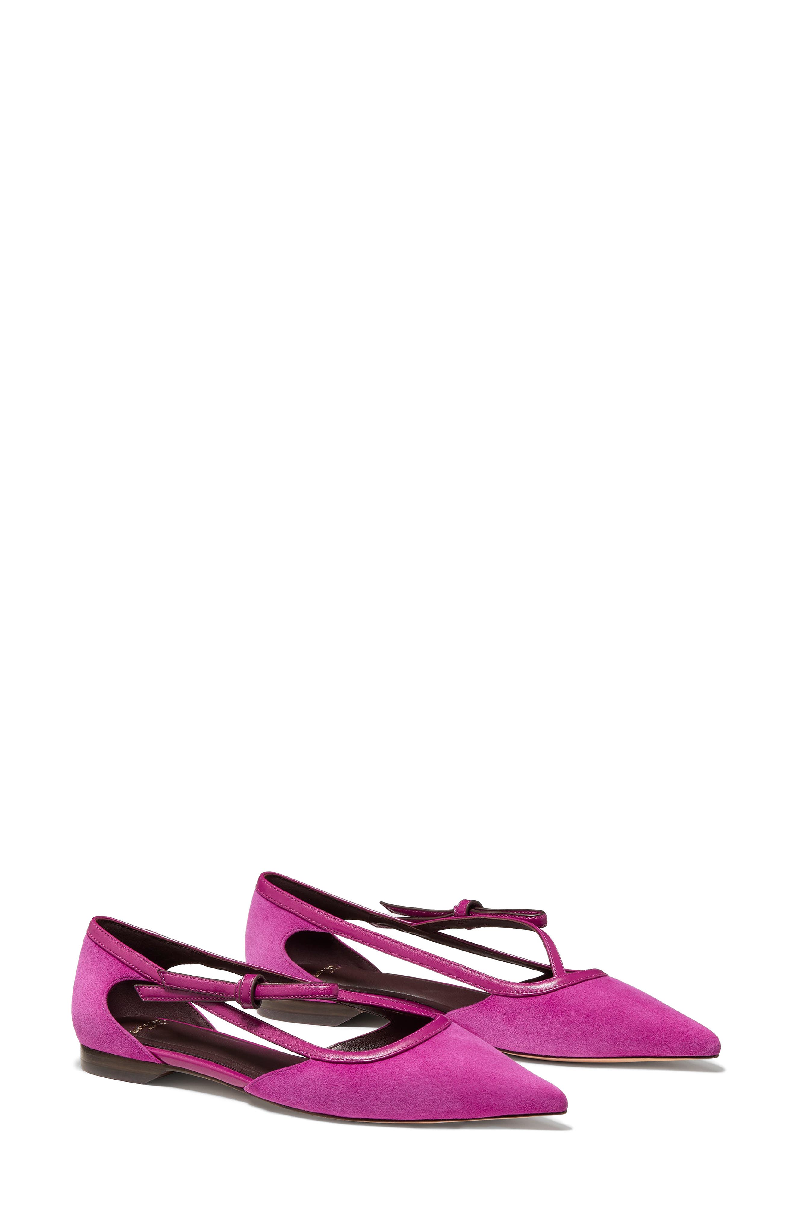 Loop Pointed Toe Flat, Alternate, color, BEET
