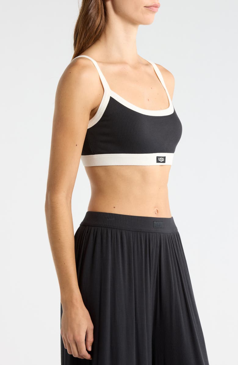 UGG<sup>®</sup> Tesia Rib Lounge Bralette, Alternate, color, Black/ Nimbus