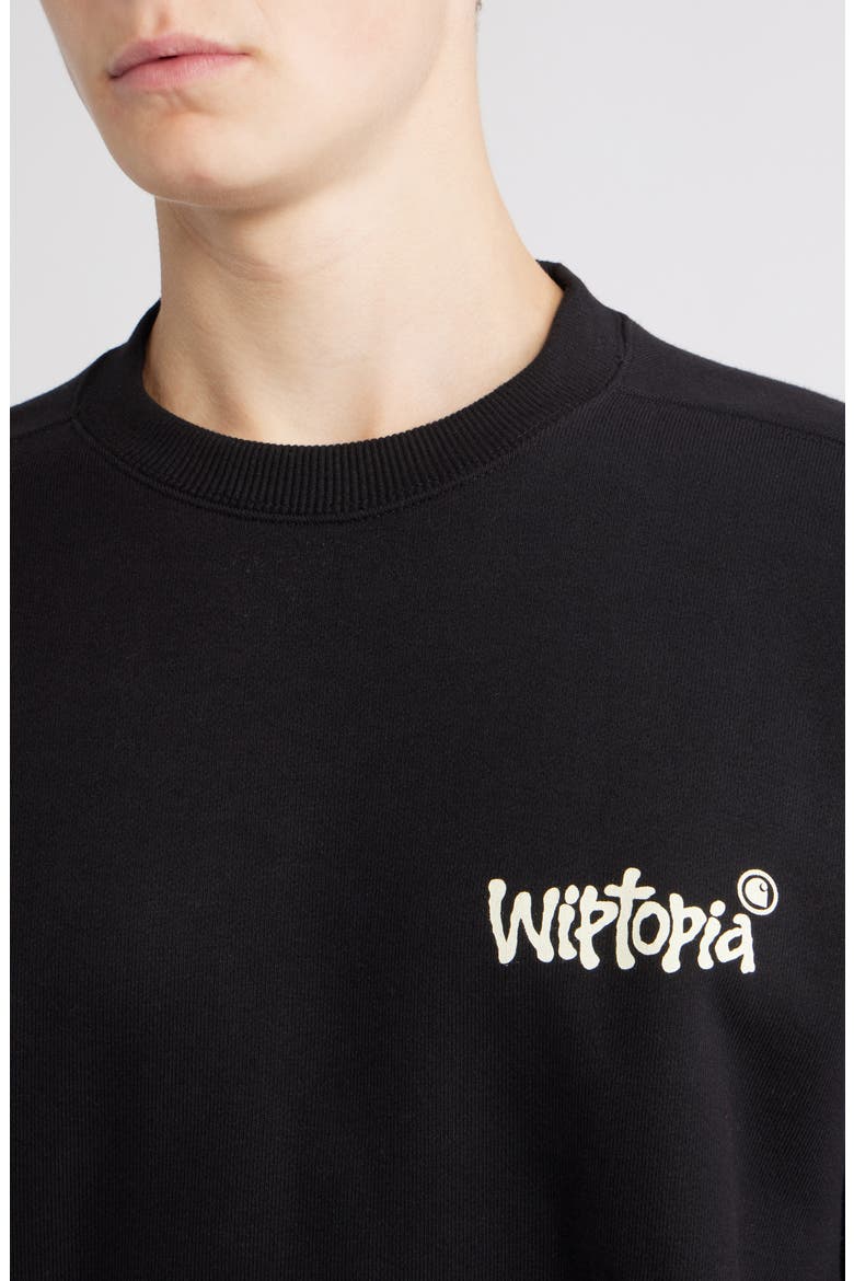 Wiptopia Graphic Sweatshirt, Alternate, color, BLACK