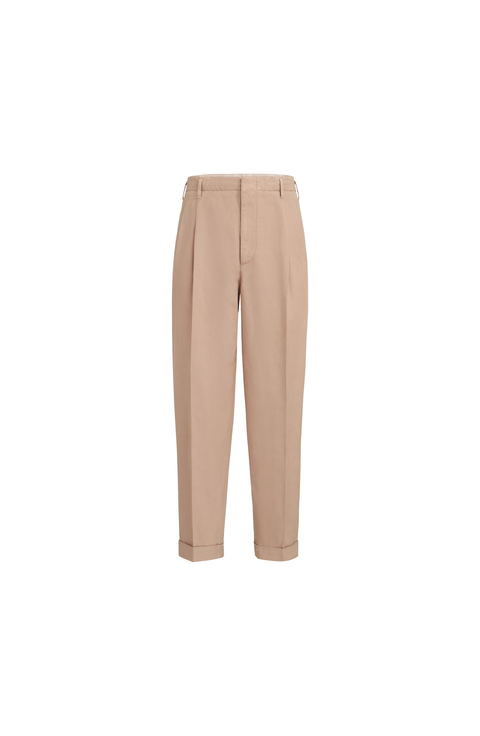 Cotton and linen trousers
