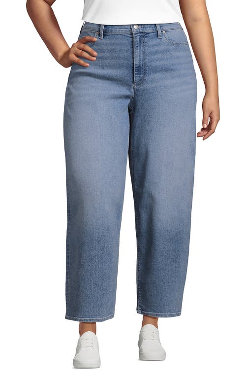 Lands' End Recover High Rise Barrel Leg Ankle Jeans In Multi