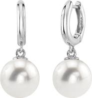 The Pearl Source Freshwater Pearl Huggie Mary Earrings