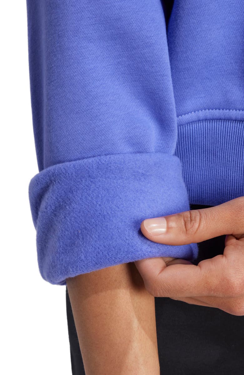 adidas Trefoil Essentials Crewneck Sweatshirt, Alternate, color, Semi Cobalt Blue