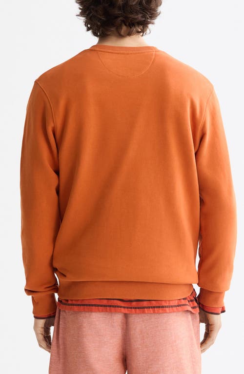Scotch & Soda Seasonal Core Crewneck Sweatshirt In Brown
