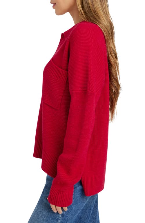 Shop Splendid Kristen Polo Sweater In Ruby