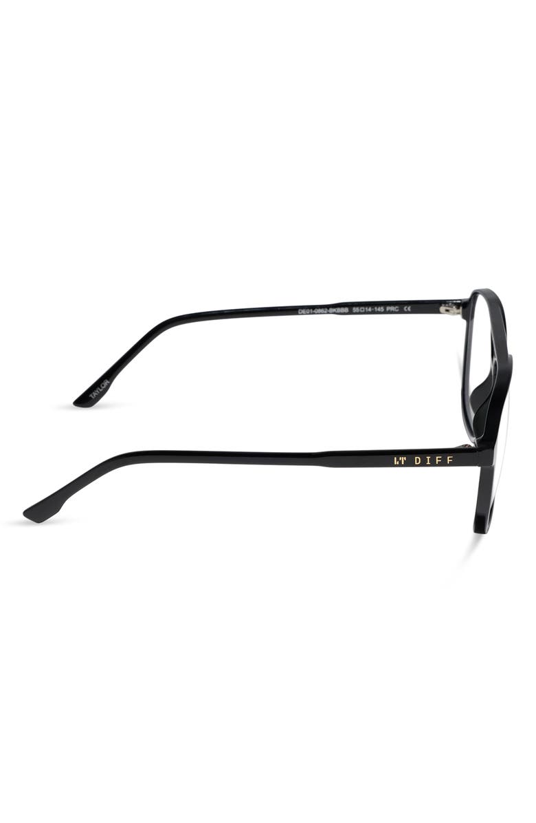 DIFF Taylor 55mm Aviator Reading Glasses, Alternate, color, Black Blue Light