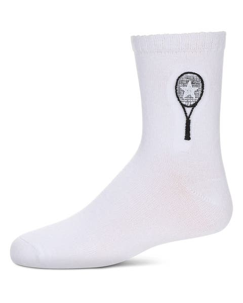 Tennis Star Embroidered Crew Sock (Toddler, Little Kid & Big Kid)