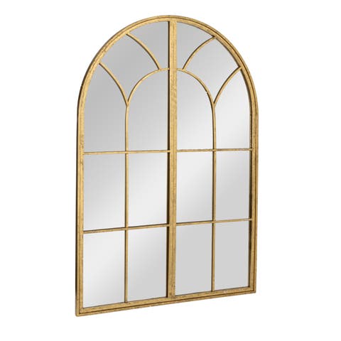Arched Windowpane Wall Mirror