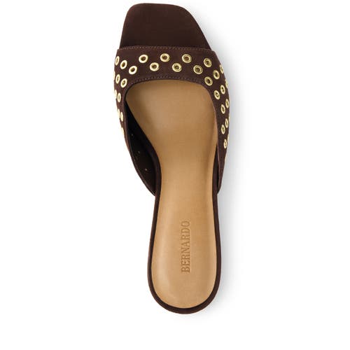 Bernardo Footwear Cenza Grommet Kitten Heel Mule
