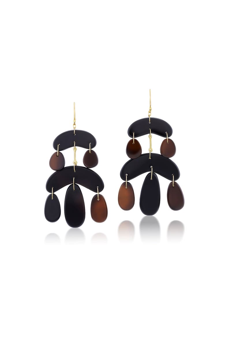 Tiny Black Onyx Chandelier  Earrings, Main, color, Black Onyx