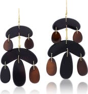 Ten Thousand Things Tiny Black Onyx Chandelier Earrings