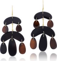 Ten Thousand Things Tiny Black Onyx Chandelier Earrings