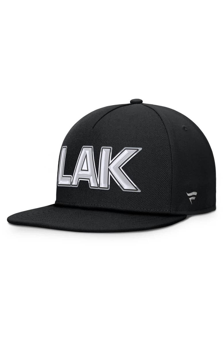 FANATICS Men's Fanatics Black Los Angeles Kings Authentic Pro Rink Team Code Snapback Hat, Alternate, color, Black