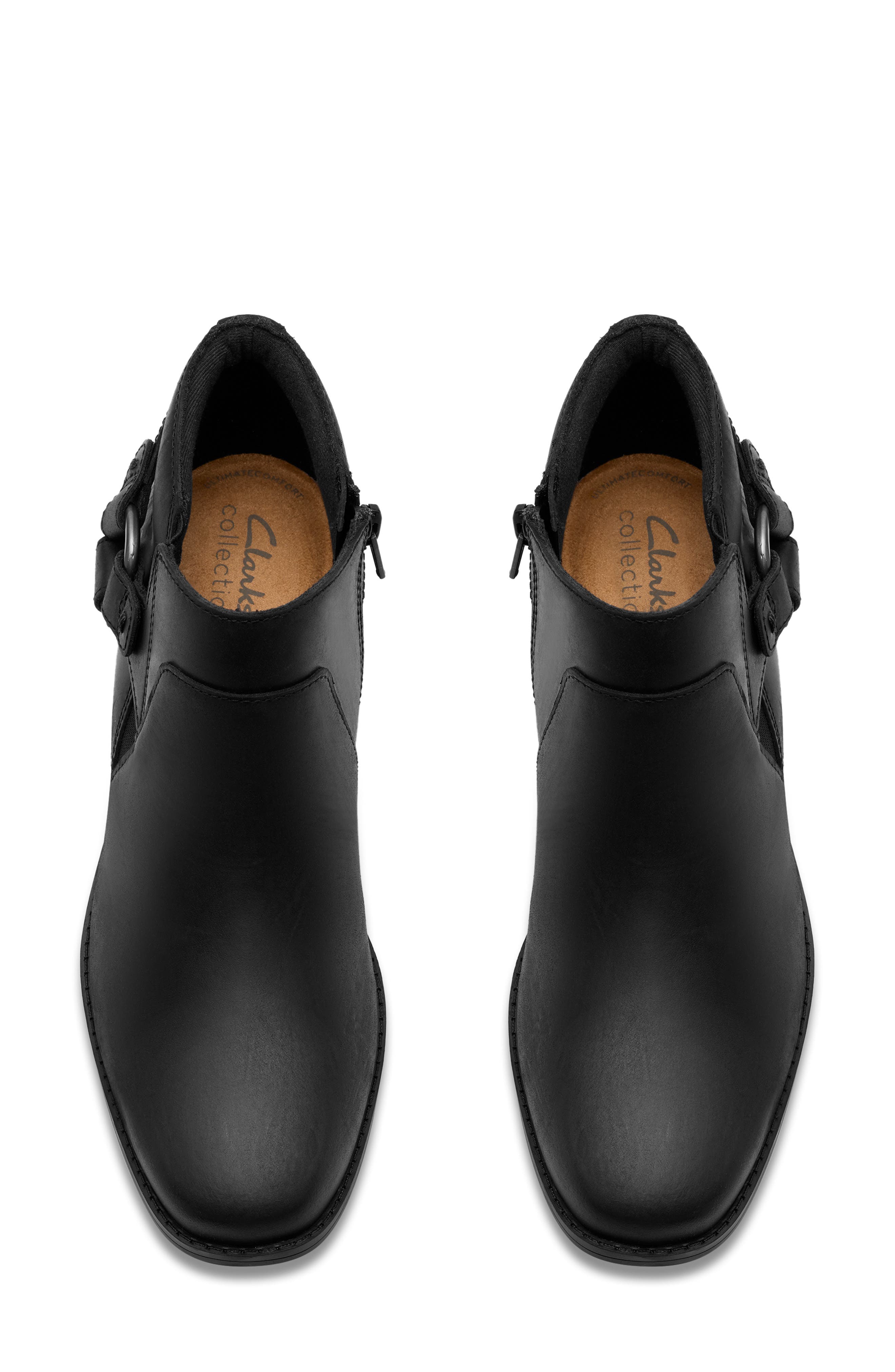 Clarks<sup>®</sup> Danyelle Gema Harness Bootie, Alternate, color, Black Oily Leather