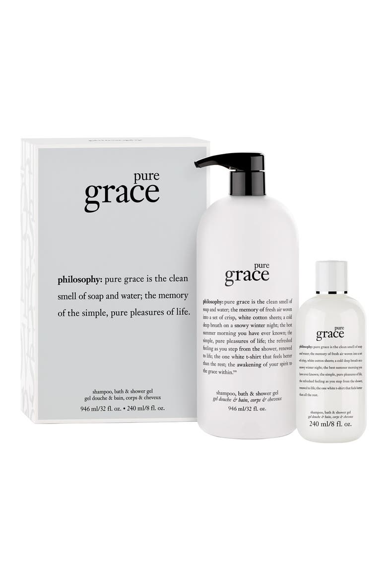 'pure grace' shampoo, shower gel & bubble bath duo, Alternate, color, NO COLOR