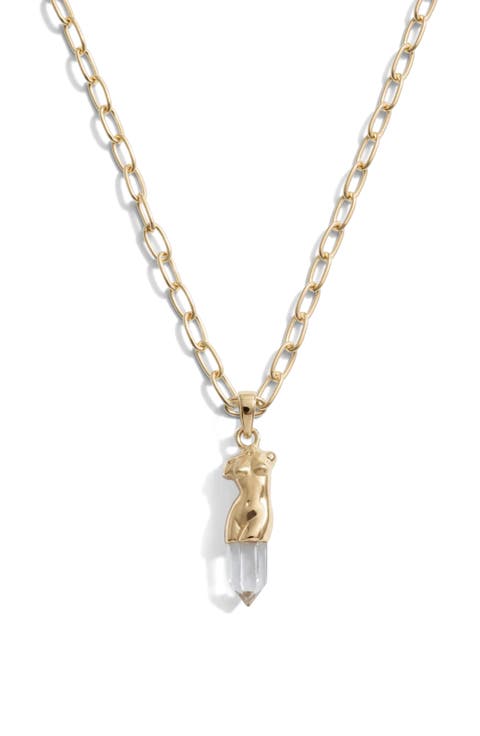 Classical Bust Pendant Necklace