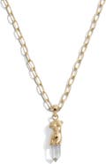 Awe Inspired Classical Bust Pendant Necklace