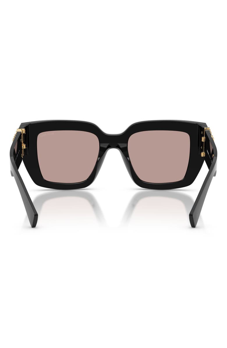 Miu Miu 51mm Gradient Square Sunglasses, Alternate, color, Black / Light Purple Brown