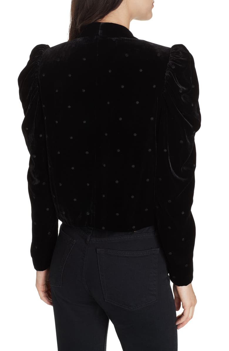 Ulla Johnson Orli Dot Velvet Blazer, Alternate, color,