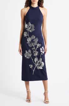 Vince Camuto Sequin Crepe Cocktail Dress