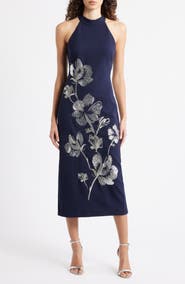 Vince Camuto Sequin Crepe Cocktail Dress