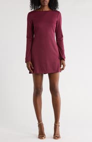 French Connection Long Sleeve Ponte A-Line Dress