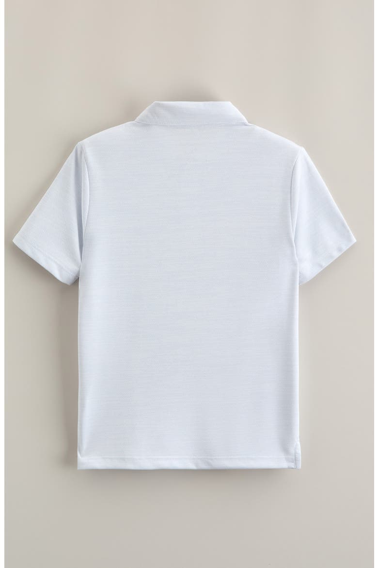 Kids' Mélange Piqué Knit Performance Polo, Alternate, color, BLUE AIR