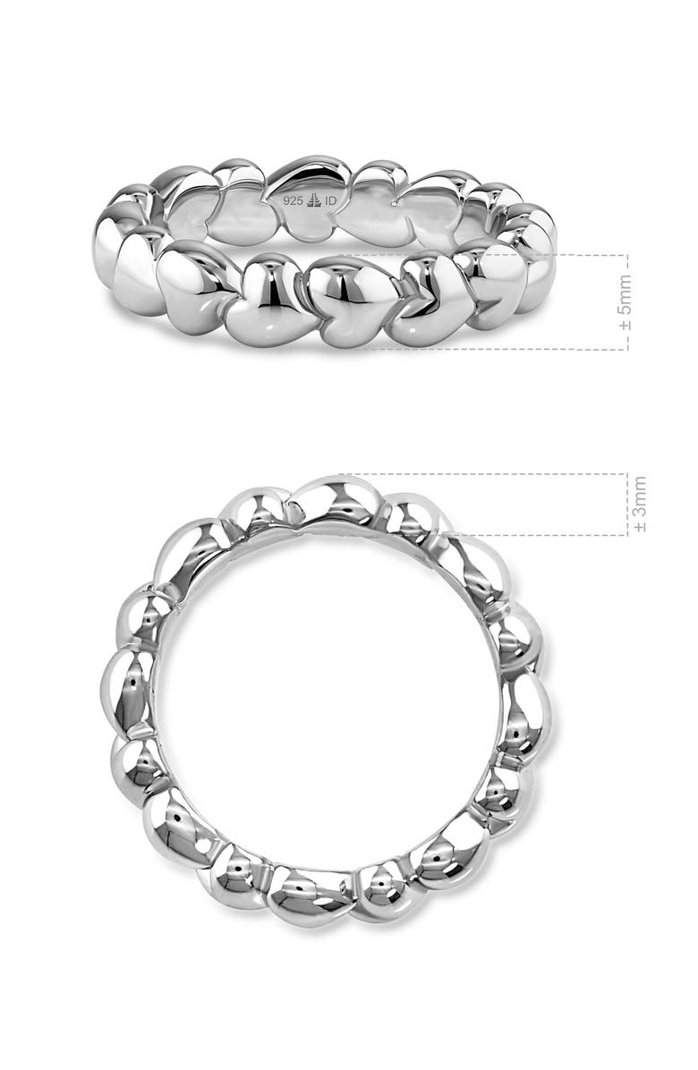 DEVATA Sweet Heart Eternity Band Ring, Alternate, color, Silver
