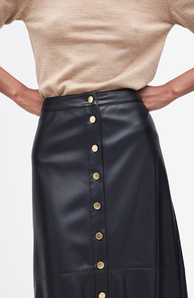 Barbour Alberta Faux Leather Skirt, Alternate, color,