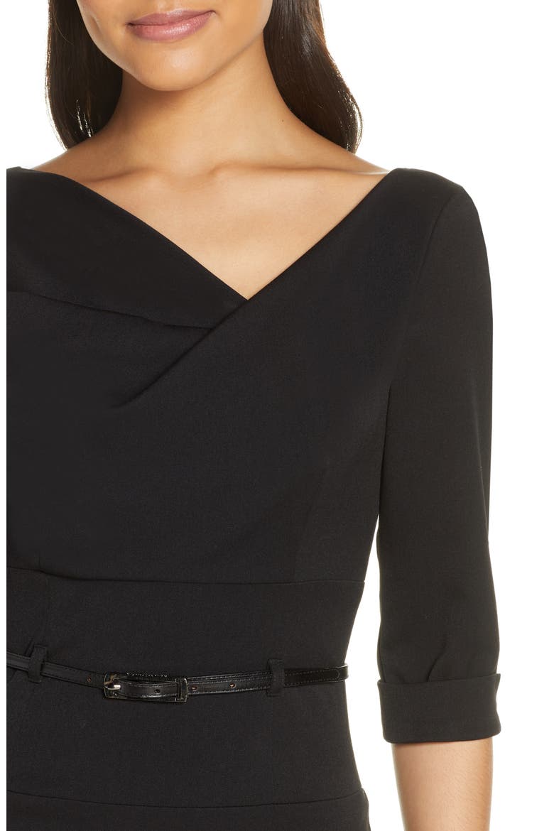 Jackie O Sheath Dress, Alternate, color, BLACK