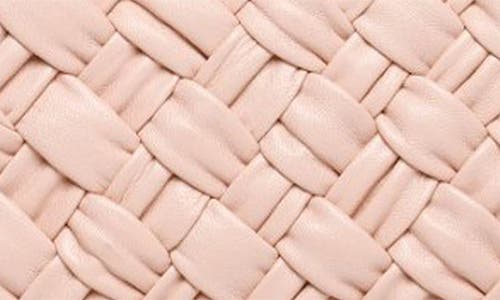 Walter Baker Whitley Woven Leather Clutch In Peach