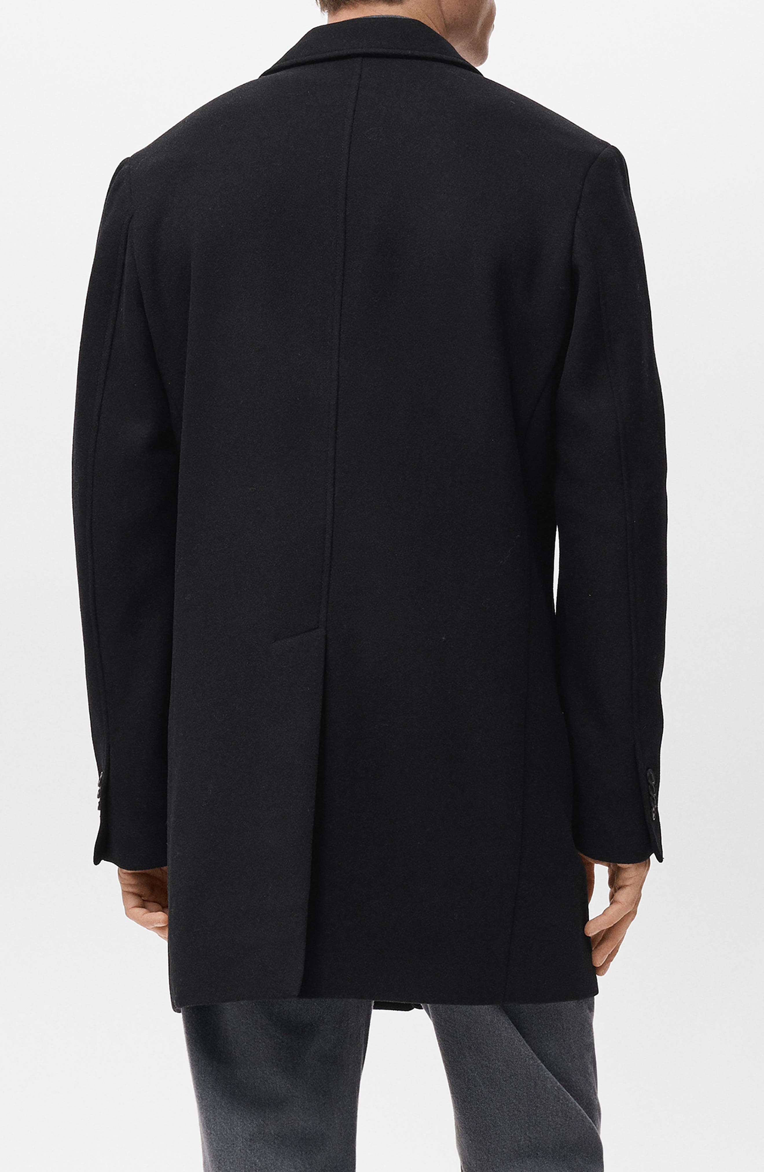 Wool Blend Single Breasted Coat - image 2
