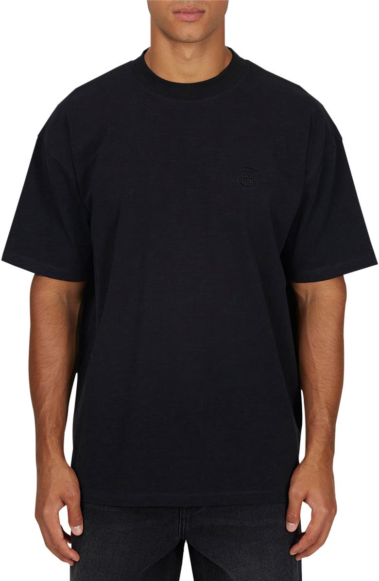 Good For Nothing Emblem Tonal Relaxed Slub T-shirt, Main, color, Black