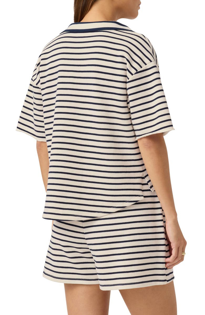 Splendid Whitney Stripe French Terry Polo, Alternate, color, 