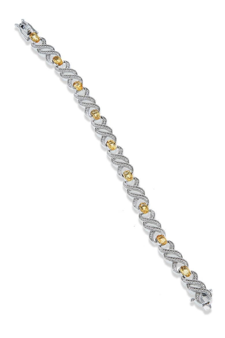 Diamond & Citrine Bracelet, Main, color, WHITE