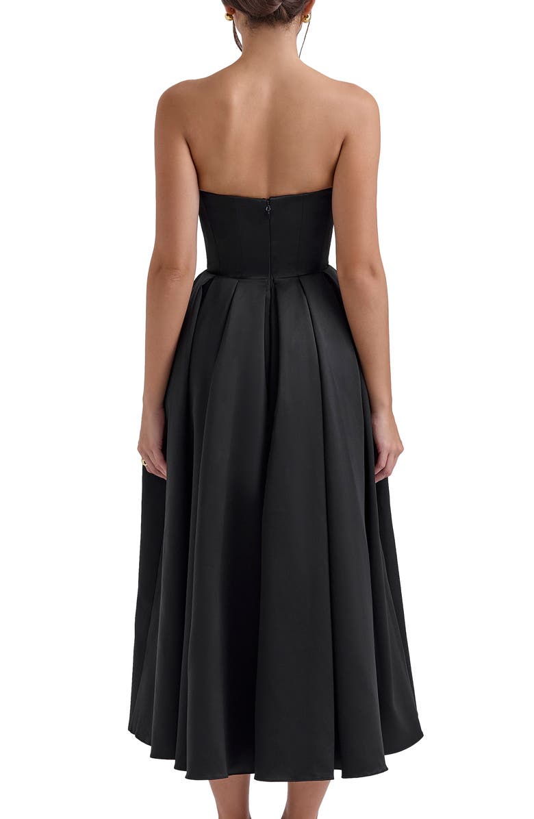 HOUSE OF CB Audrey Strapless Fit & Flare Dress, Alternate, color, Black