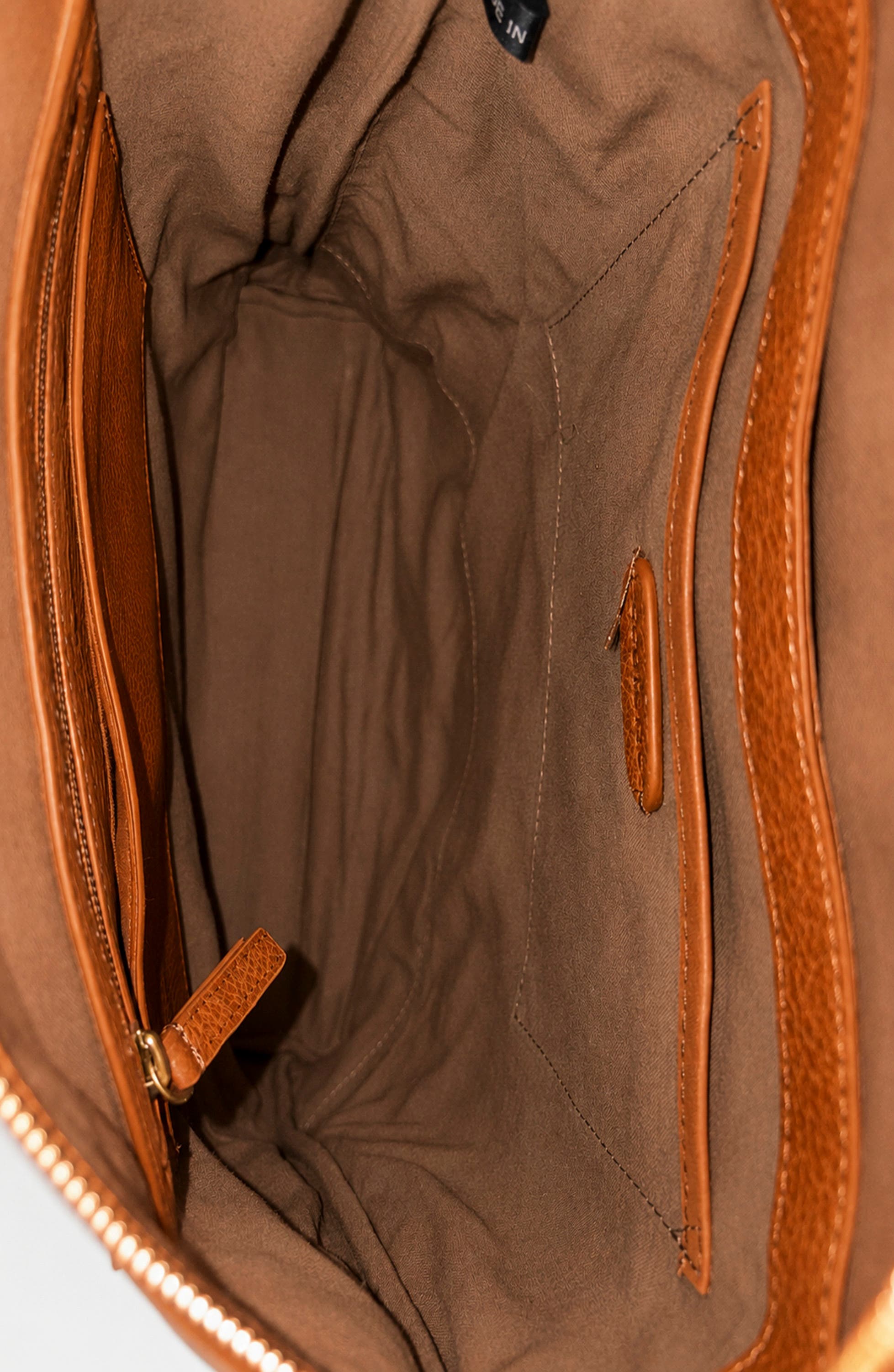 Willow Leather Backpack, Alternate, color, COGNAC
