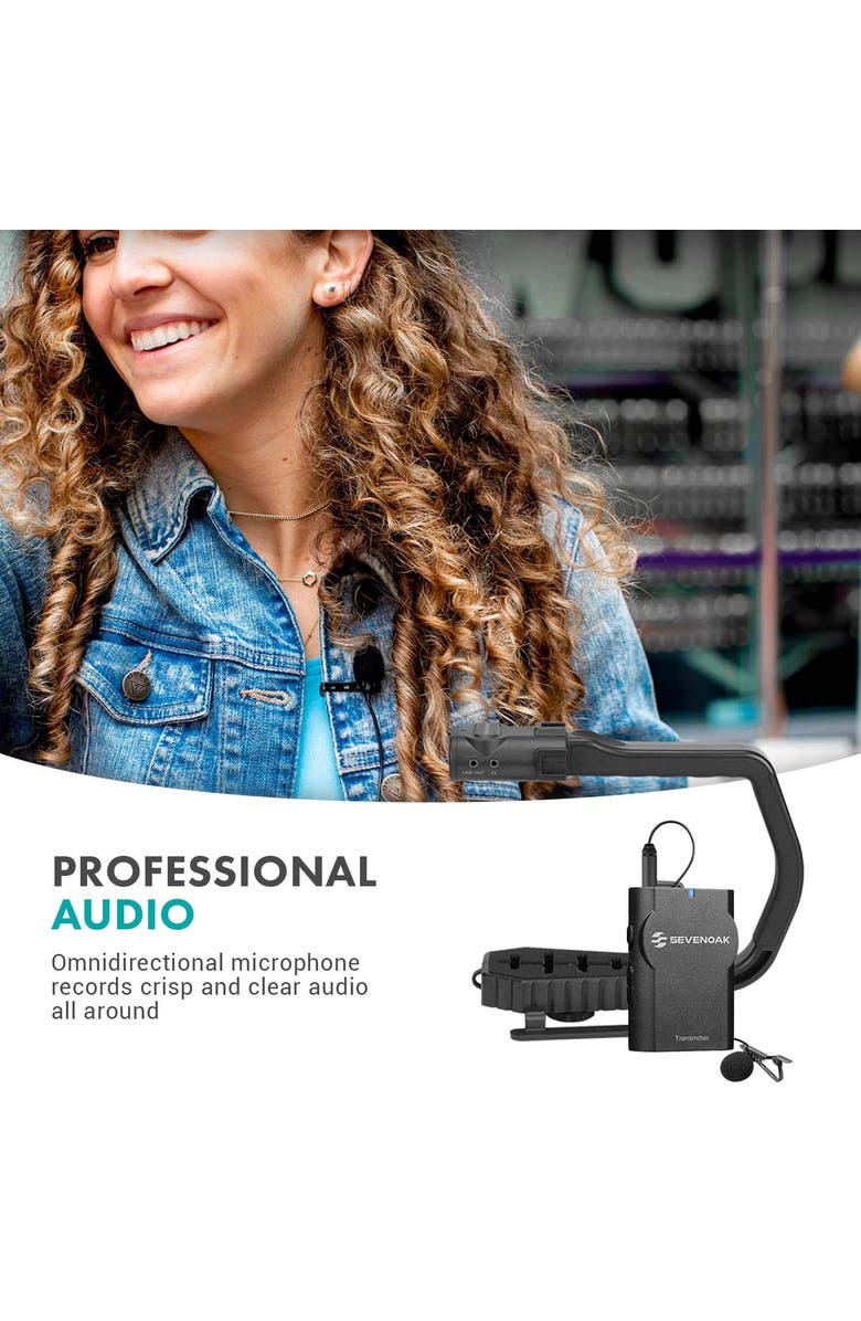 MOVO MicRig-W1 Wireless Microphone Filmmaker Handle, Alternate, color, Black