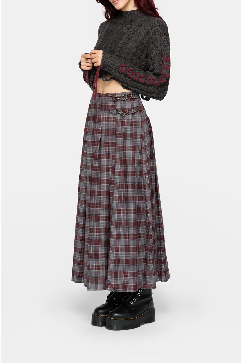 Aimil Midaxi Skirt, Alternate, color, Burgundy
