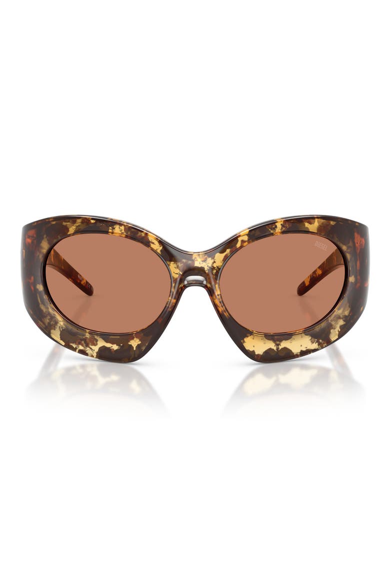 56mm Cat Eye Sunglasses, Main, color, YELLOW HAVANA / LIGHT BROWN