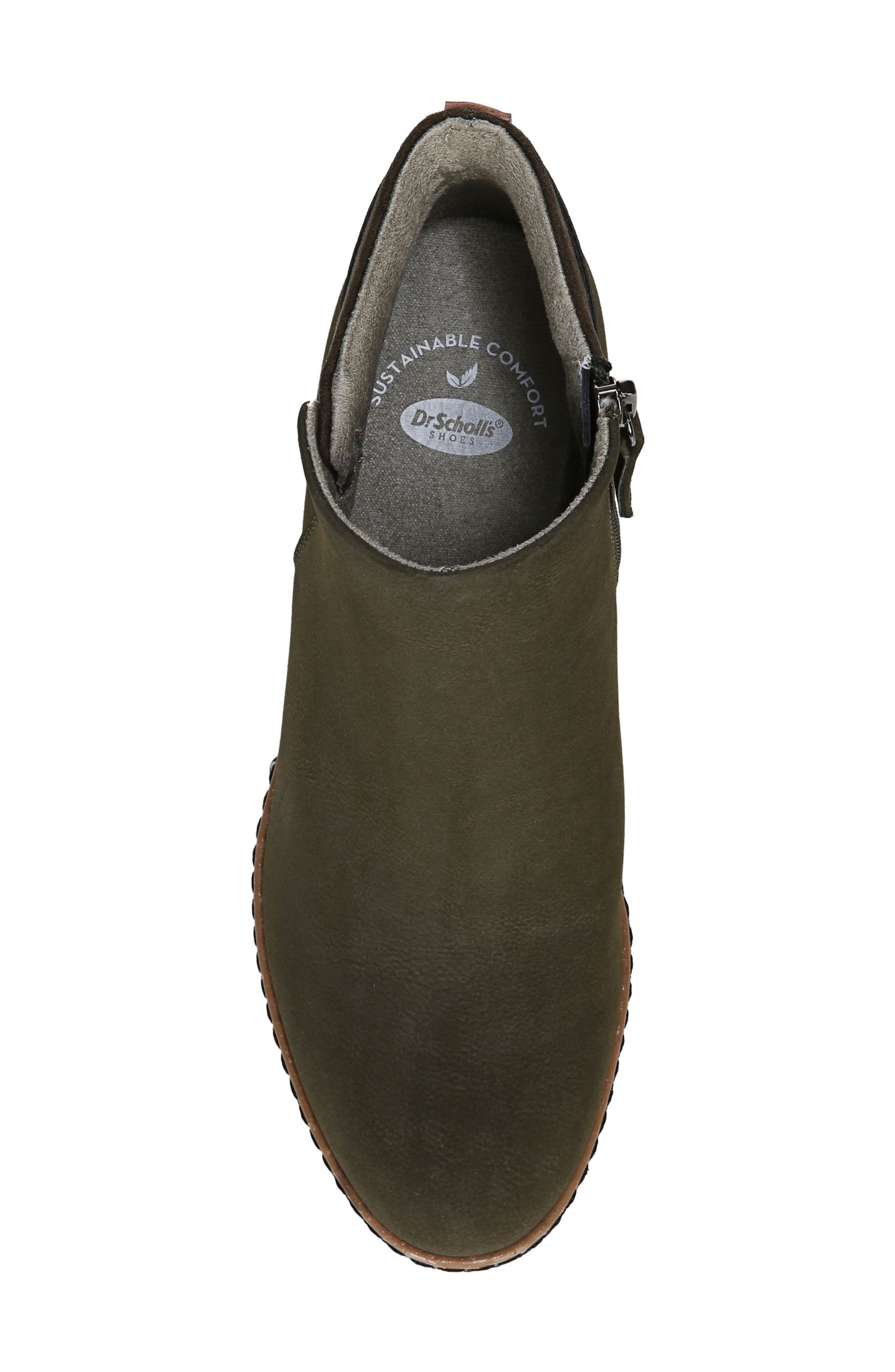 Libi Wedge Bootie, Alternate, color, OLIVE FAUX LEATHER