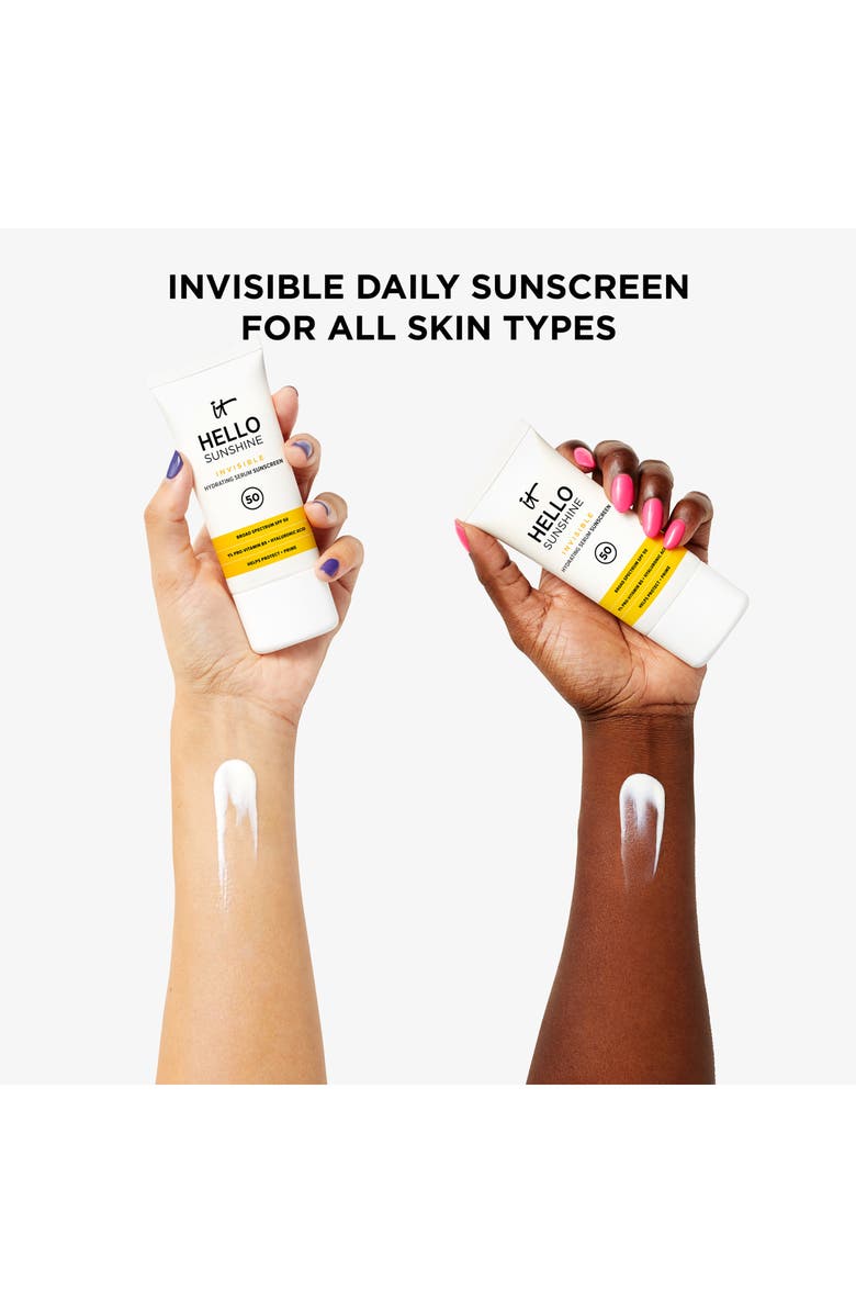 IT Cosmetics Hello Sunshine Invisible Face Sunscreen SPF 50, Alternate, color, Sheer