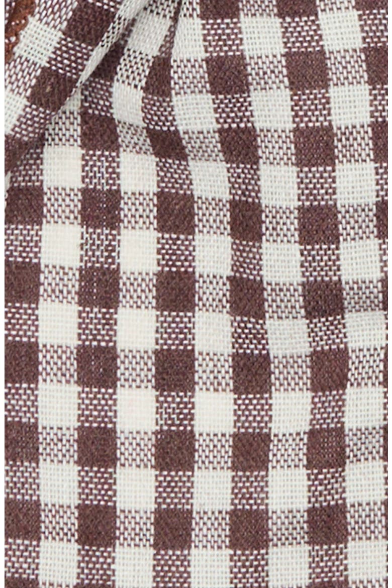 Plaid Bow Scrunchie, Alternate, color, BROWN