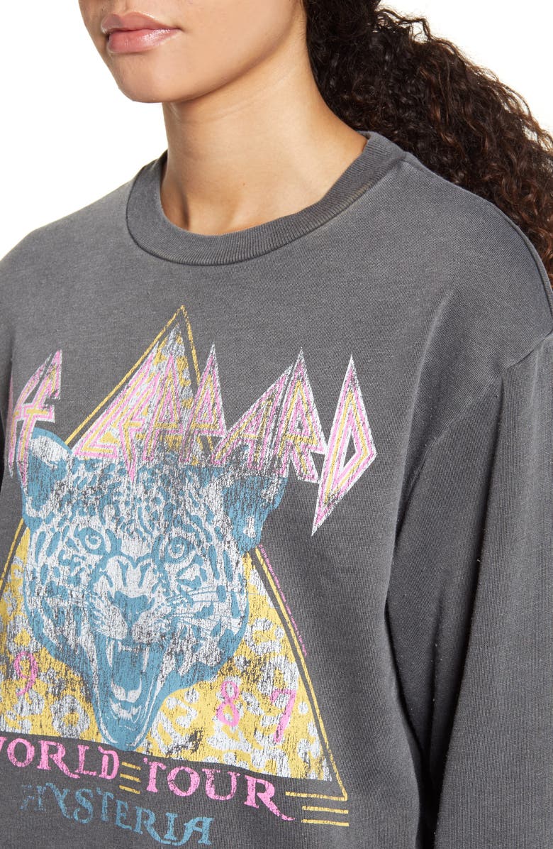 Vinyl Icons Def Leppard Crop Sweatshirt, Alternate, color, 