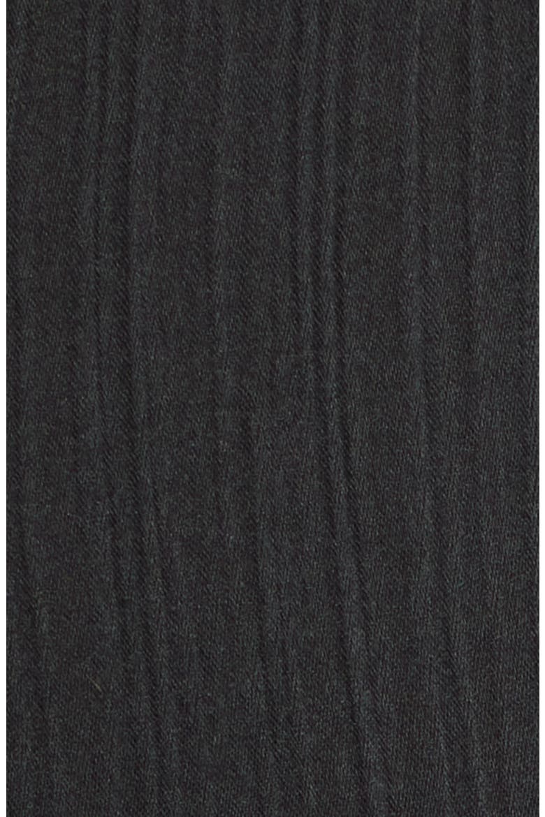 Black Satin Button-Up Shirt, Alternate, color, BLACK CAVIAR