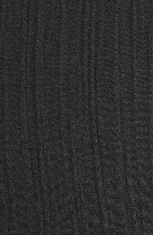 Open Edit Black Satin Button-up Shirt In Brown